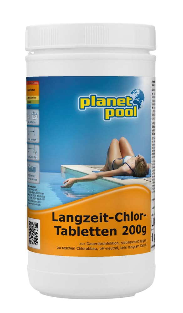 Langzeit-Chlor-Tabletten 200g Desinfektion Chlor Planet Pool 647066400000 Bild Nr. 1