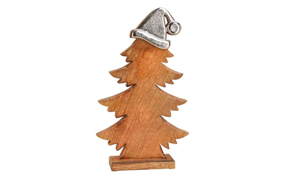 Weihnachtsfigur Tannenbaum Nature/Silber, 45 cm Deko Figur G. Wurm 785302412697 Bild Nr. 1
