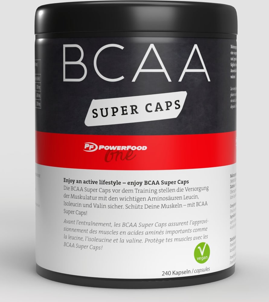 BCAA Super Caps Acides aminés PowerFood One 467393002900 Couleur neutre Goût Neutre. Photo no. 1