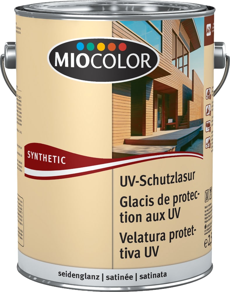 UV-Schutzlasur Farblos 2.5 l UV-Schutzlasur Miocolor 661128300000 Farbe Farblos Inhalt 2.5 l Bild Nr. 1