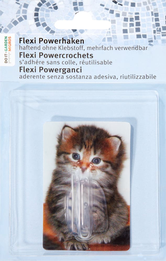 Flexi Powerhaken Kätzchen Do it + Garden 675113700000 Sujet Kätzchen Farbe Bunt Bild Nr. 1