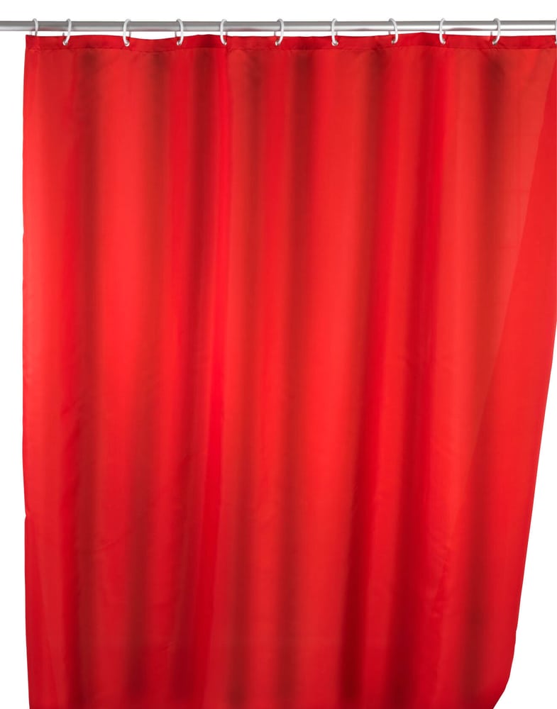 Rideau de douche rouge anti-moisissure Rideau de douche WENKO 674015300000 Couleur Rouge Dimensions 180x200 cm Photo no. 1