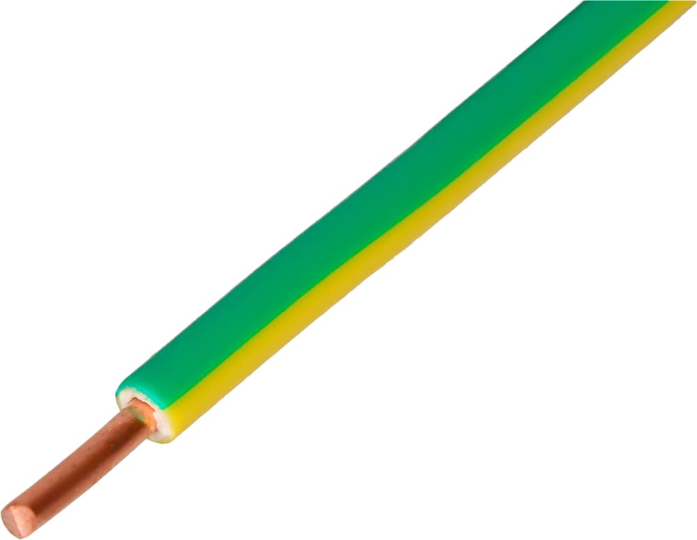 Fil T 1,5 mm2 jaune/vert, T-Draht 1,5 mm2 gelb/grün T-Draht Max Hauri 613279200000 Bild Nr. 1