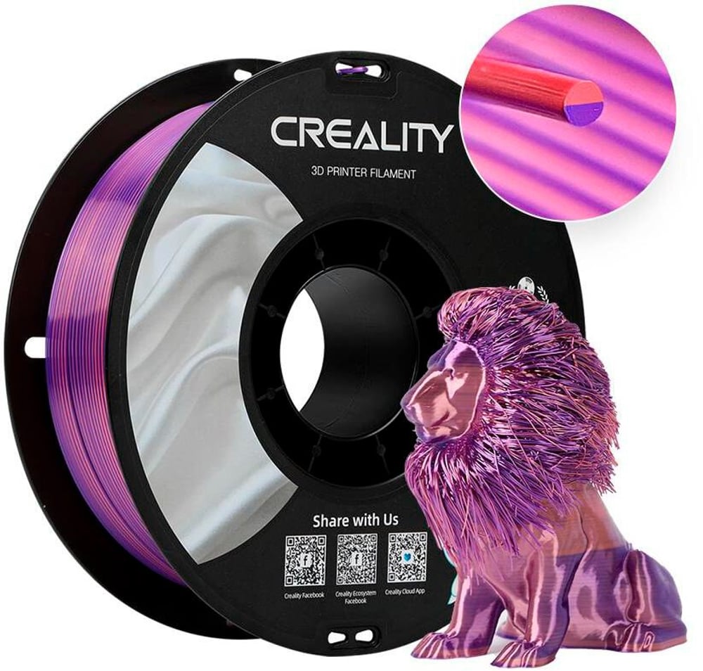 Filamento PLA Silk Violett, 1,75 mm, 1 kg Filamento per stampante 3D Creality 785302414987 N. figura 1