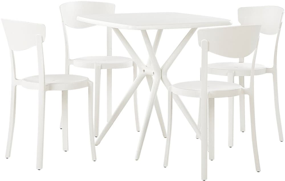 Set tavolo 4 posti bianco SERSALE/VIESTE Lounge da giardino Beliani 759252400000 N. figura 1