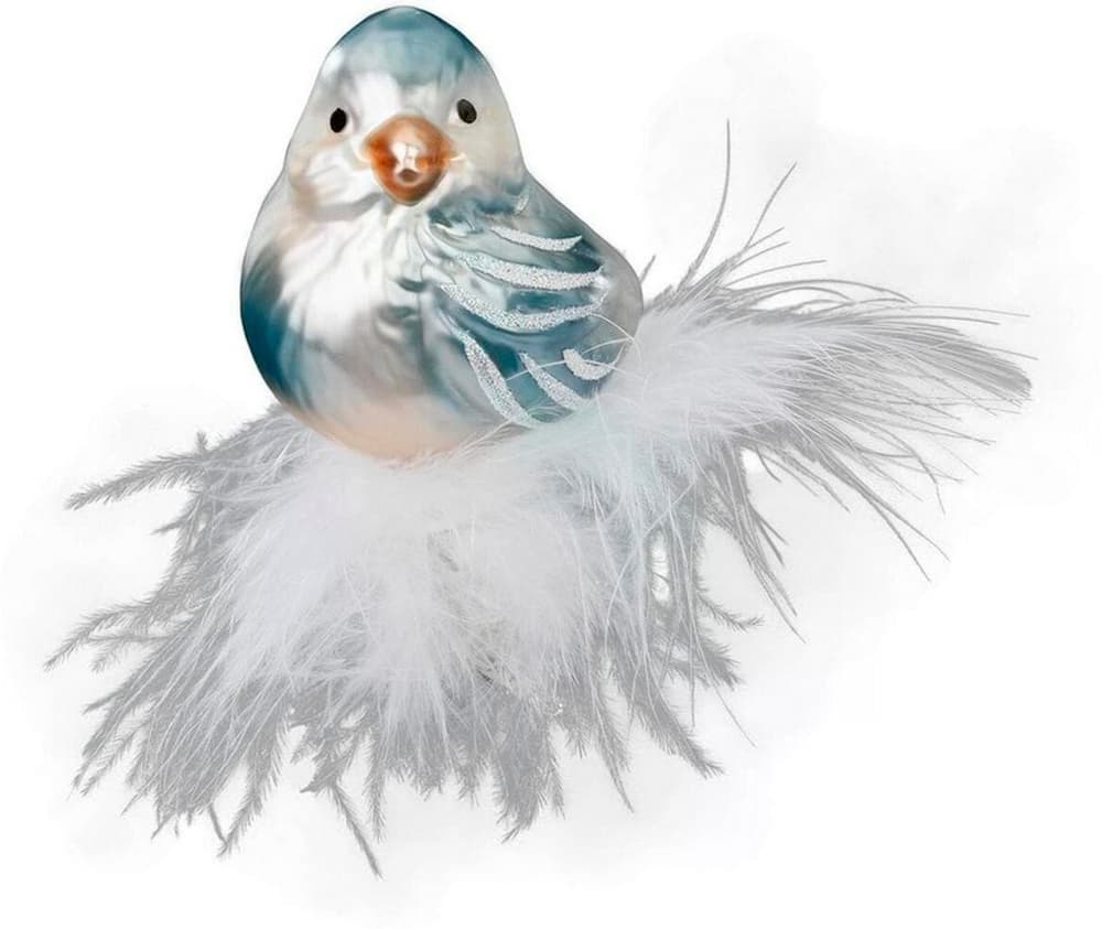 Boule de Noël ZartesZwitschern,Oiseau Verre, H : 7 cm, fait main Décoration de sapin Inge Glas Manufaktur 785302444709 Photo no. 1