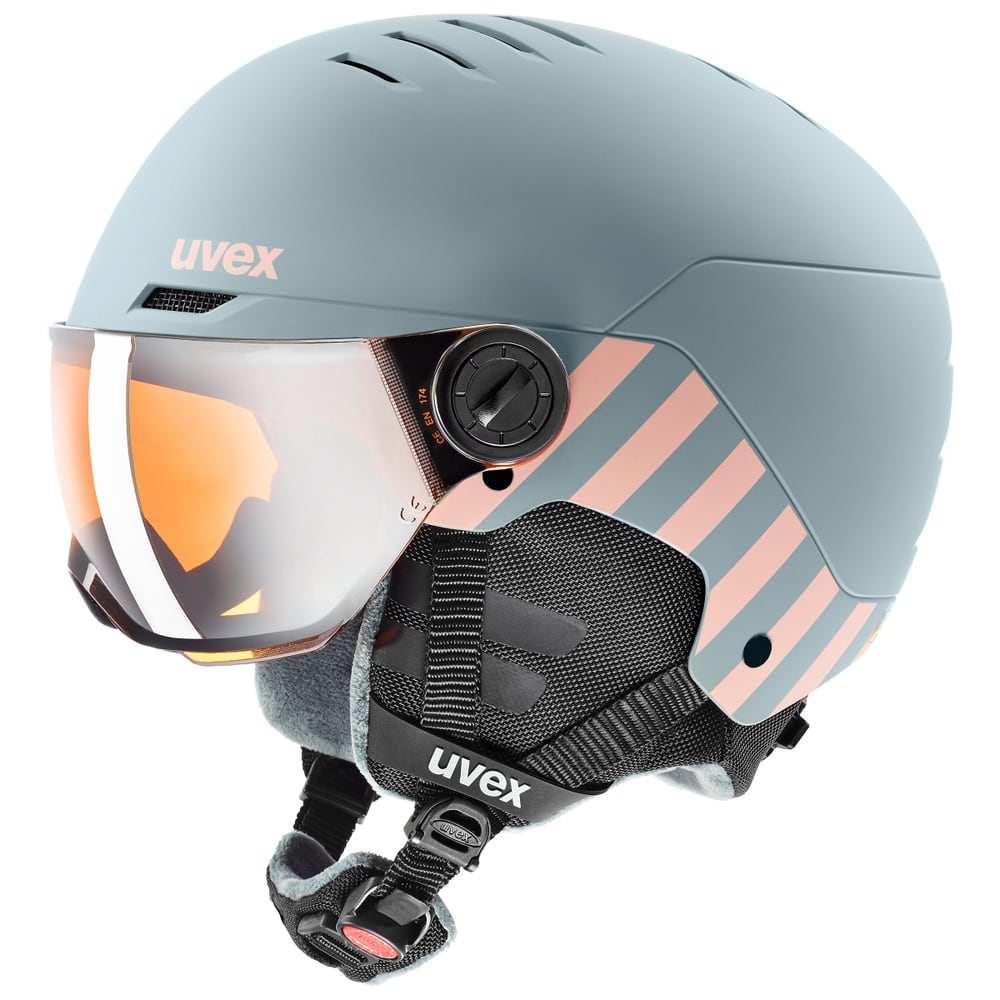 rocket jr. visor Casco da sci Uvex 494843354081 Taglie 54-58 Colore grigio chiaro N. figura 1