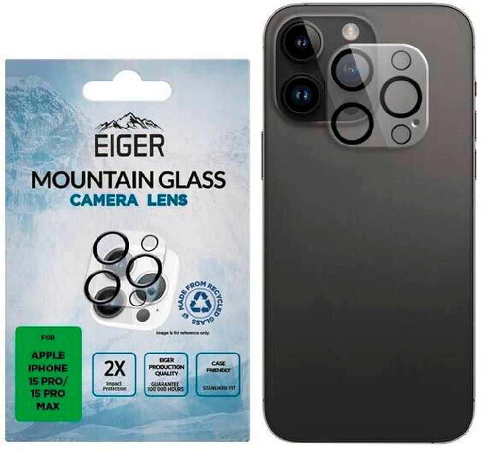 Mountain Glass Lens, iPhone 15 Pro Max, iPhone 15 Pro Pellicola protettiva per smartphone Eiger 785302408701 N. figura 1