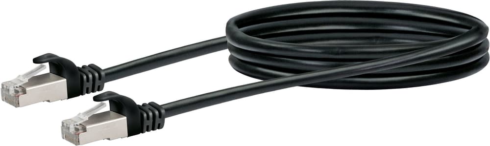 Cable de réseau S/FTP Cat. 6 0.5m noir Câble de réseau Schwaiger 613187000000 Photo no. 1