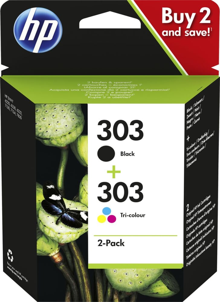 multipack 303 Black et Tri-colour Cartouche d’encre HP 798555500000 Photo no. 1