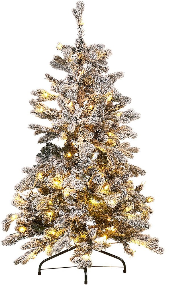 Künstlicher Weihnachtsbaum mit LED Beleuchtung schneebedeckt 120 cm weiss TATLOW Kunstbaum Beliani 659198100000 Bild Nr. 1