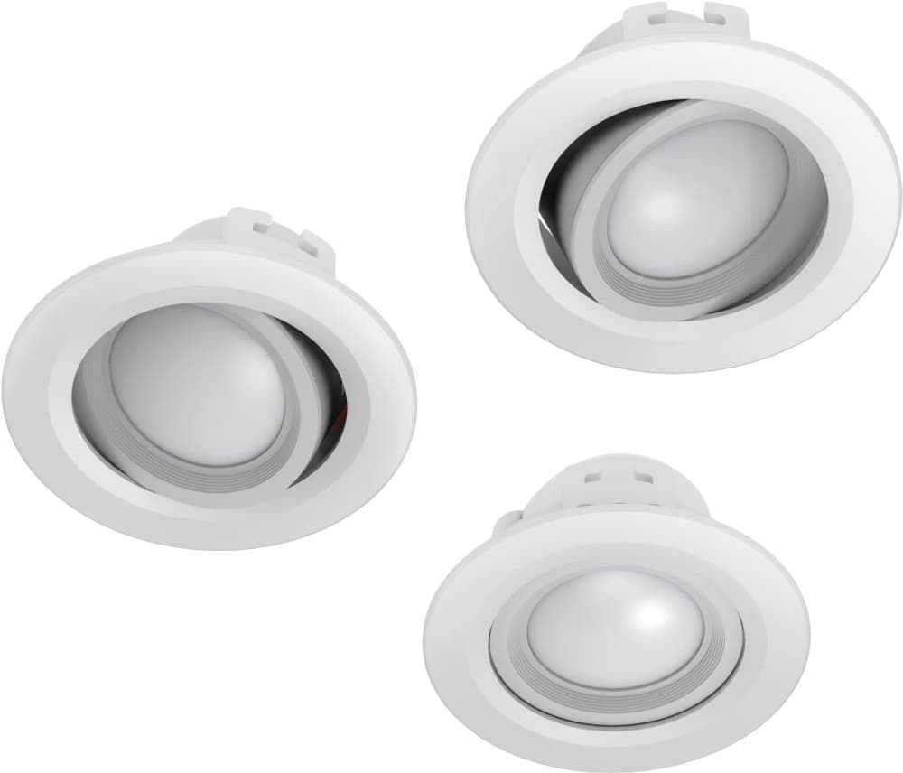 WLAN Spot LED à encastrer, 5W, commande par la voix/application, réglable, 3 pces, blanc Ampoule Hama 785300180273 Photo no. 1