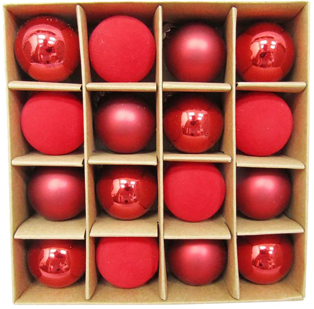 Ensemble de boules de Noël 16 pcs Décoration pour arbre Do it + Garden 655151900000 Couleur Rouge Dimensions ø: 3.0 cm Photo no. 1