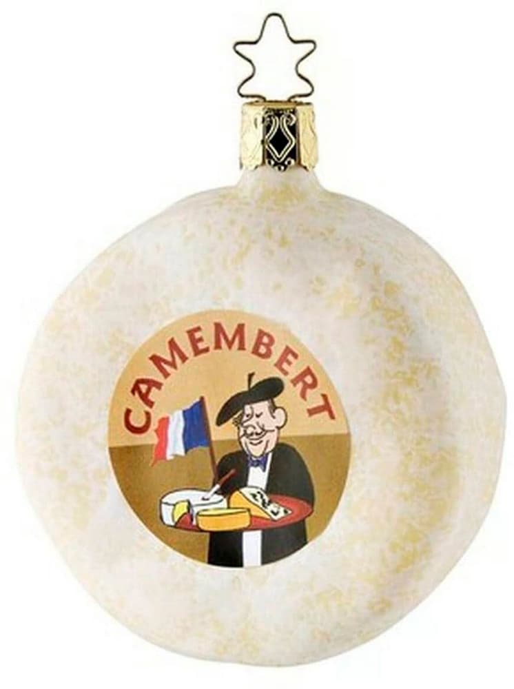 Boule de Noël Camembert en verre, H : 8.5 cm, fait main Décoration de sapin Inge Glas Manufaktur 785302444677 Photo no. 1