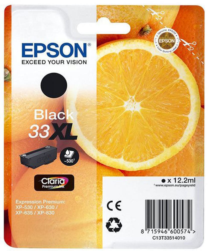 33XL Claria Premium  schwarz Tintenpatrone Epson 795846400000 Bild Nr. 1