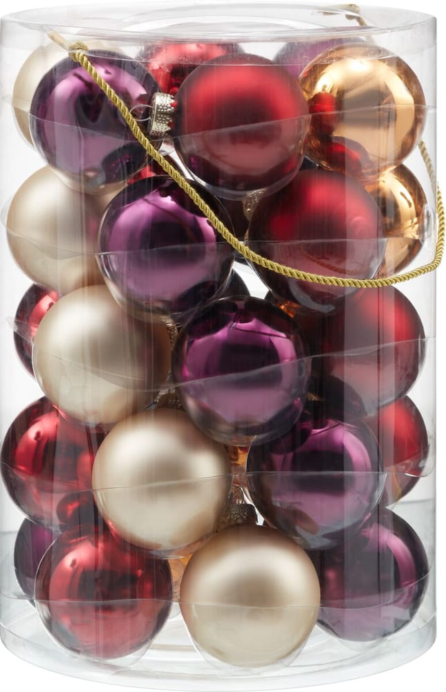 KAI Set di palline di vetro 445132400000 Colore Bordeaux, Oro, Arancio, Viola N. figura 1