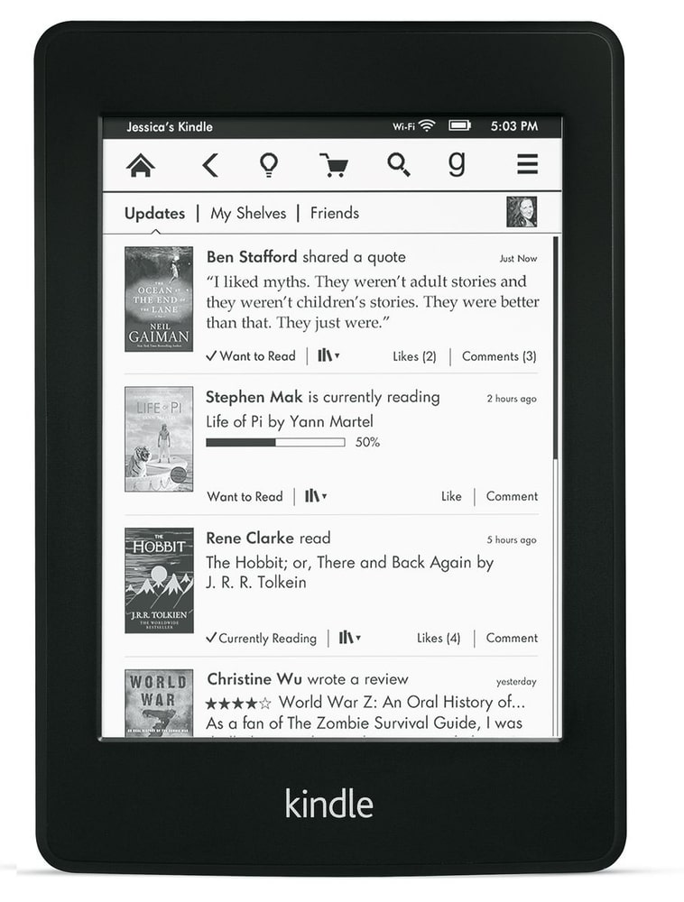 Paperbianco 6" Display (2014) Amazon Kindle 78260020000014 No. figura 1