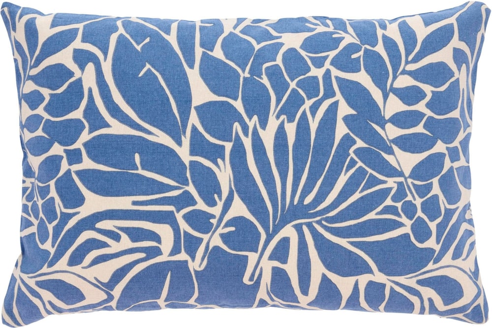 Coussin Abstract Leaves 60 cm x 40 cm, Bleu Coussin Södahl 785302425093 Photo no. 1