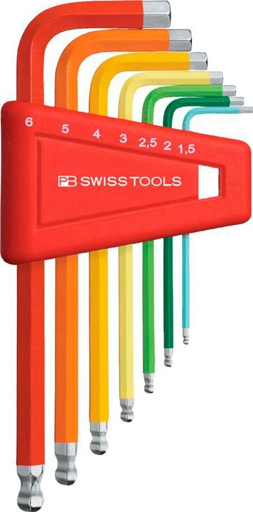 Farbiger Sechskant-Winkelstiftschlüsselsatz Schraube PB Swiss Tools 669700124593 Bild Nr. 1