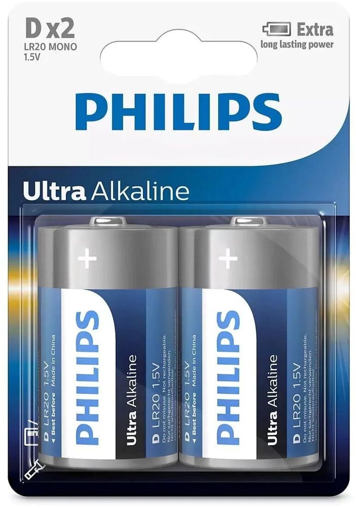 Ultra Alkaline D / LR20 (2 Stk.) Batterie Philips 785300174880 Bild Nr. 1