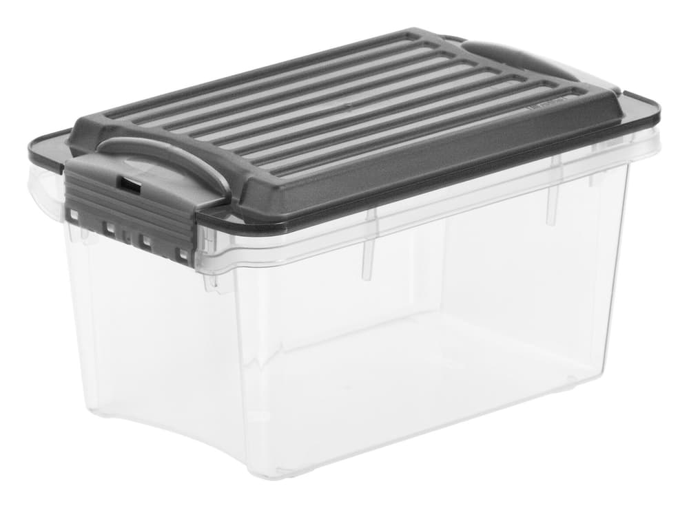 Compact Scatola di conservazione 1l con coperchio, Plastica (PP) senza BPA, grigio/trasparente, A6 Contenitore Rotho 603445700000 N. figura 1