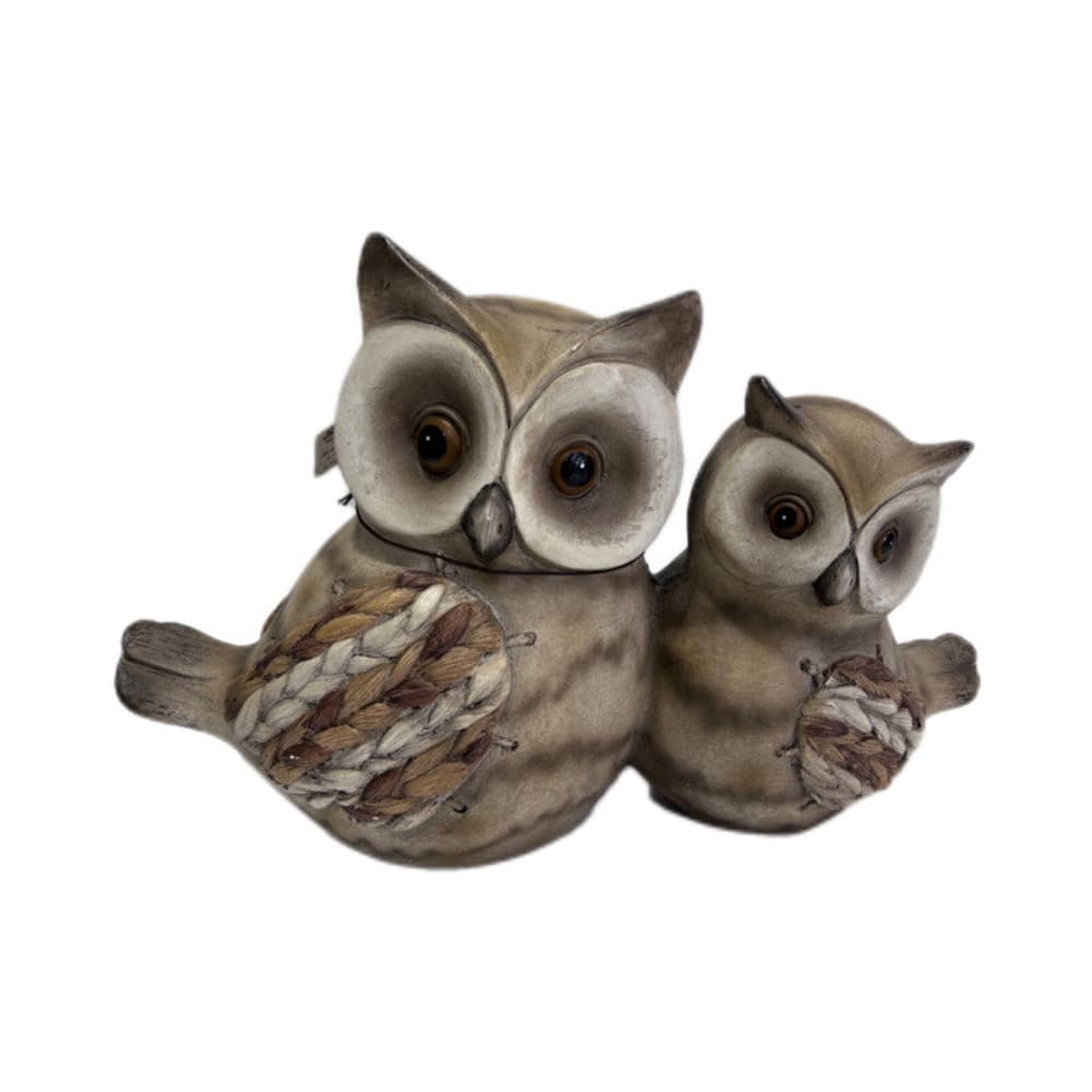 Figurina decorativa gufo con bambino 26,9 cm, Figure décorative Hibou avec bébé 26,9 cm Statua Colibri 669700109386 N. figura 1