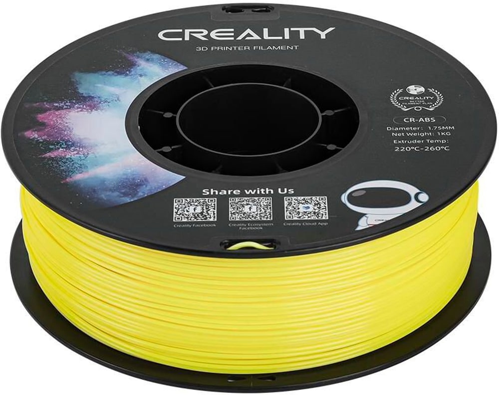 Filamento ABS, giallo, 1,75 mm, 1 kg Filamento per stampante 3D Creality 785302415013 N. figura 1