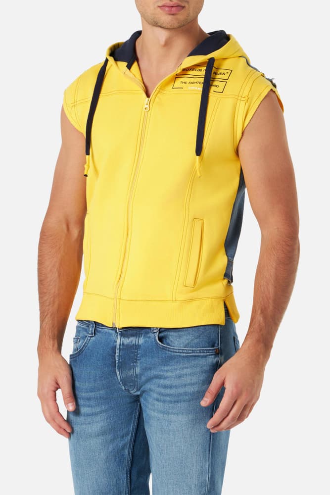 Mixed Fabric Sleeveless Pullover Boxeur des Rues 472695000450 Taille M Couleur jaune Photo no. 1