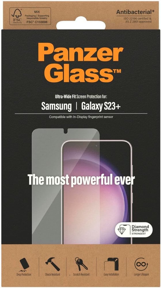 Ultra Wide Fit Galaxy S23+ Protection d’écran pour smartphone Panzerglass 785300187168 Photo no. 1