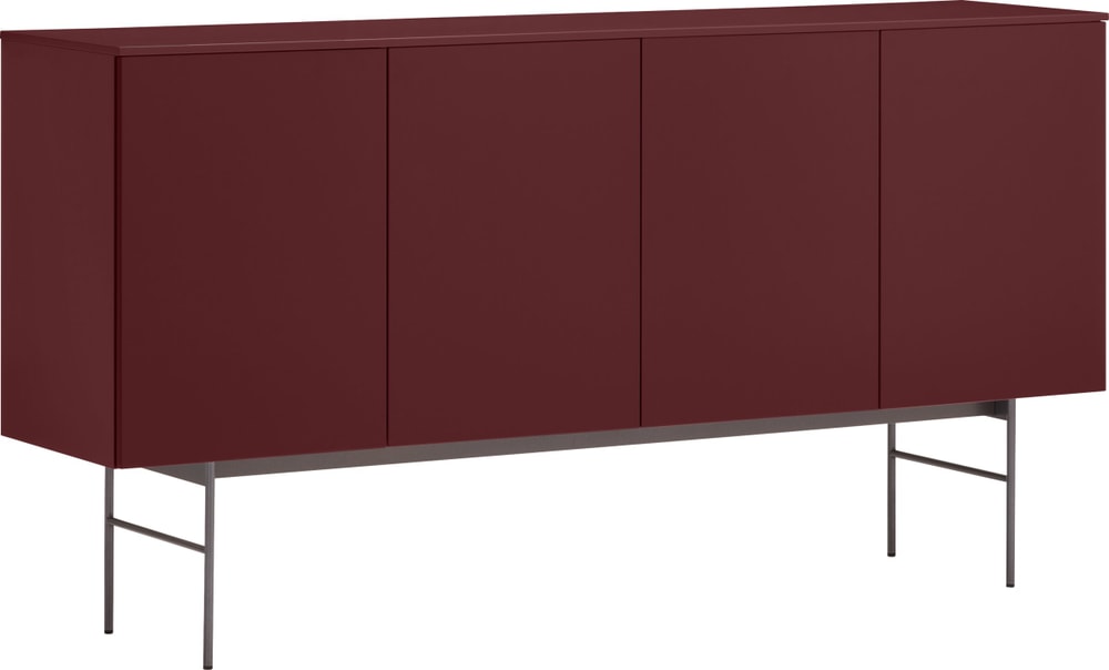 TILL Sideboard TILL Sideboard 400865200000 Grösse B: 168.0 cm x T: 41.0 cm x H: 88.8 cm Farbe Dunkelrot Bild Nr. 1