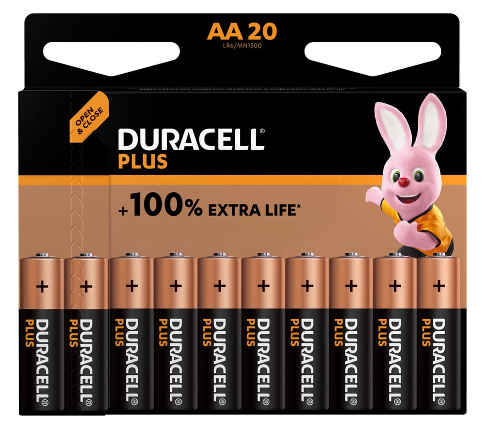 Plus AA/LR6 Alkaline 20pez. Batteria Duracell 785300168364 N. figura 1