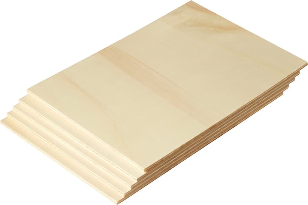 Sperrholz Pappel DIN A5, 5 Stk. Sperrholz 645035000000 Länge L: 210.0 mm Dimensionen A5 Bild Nr. 1
