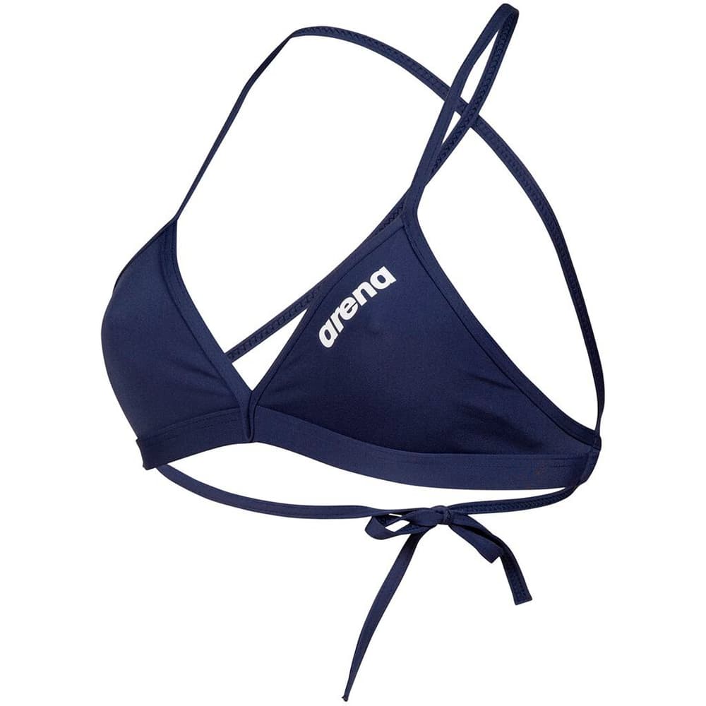 W Team Swim Top Tie Back Solid Parte superiore del bikini Arena 468557304043 Taglie 40 Colore blu marino N. figura 1