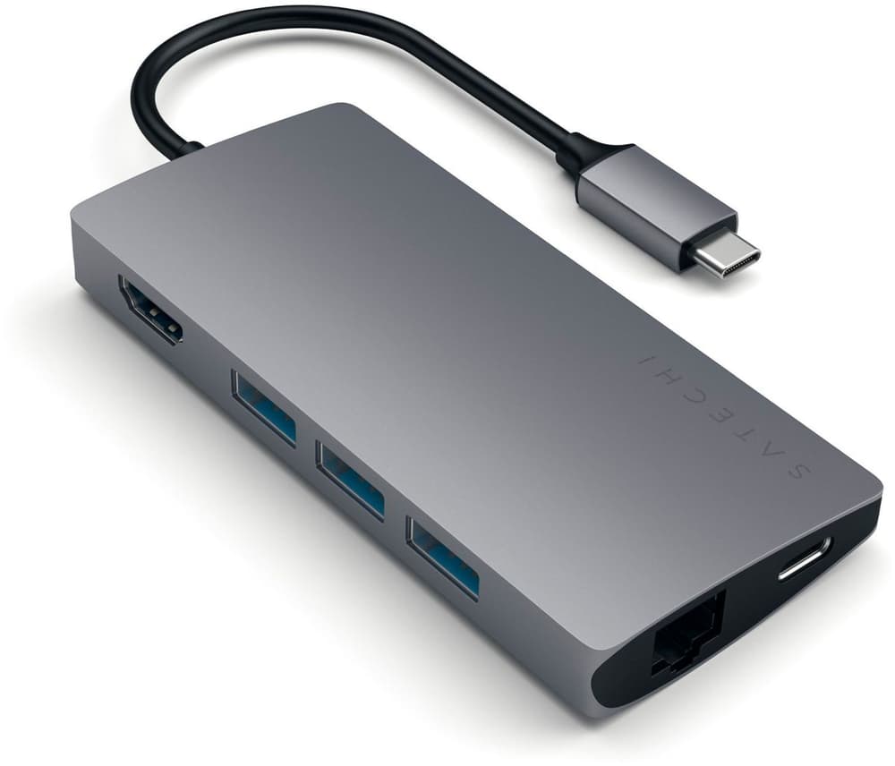 USB-C Aluminium Multiport Adapter V2 Dockingstation e hub USB Satechi 785300142356 N. figura 1
