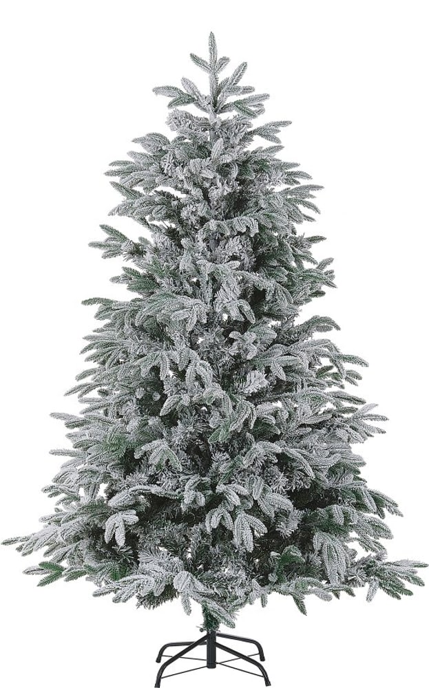 Künstlicher Weihnachtsbaum schneebedeckt 180 cm weiss BASSIE Kunstbaum Beliani 759222600000 Bild Nr. 1