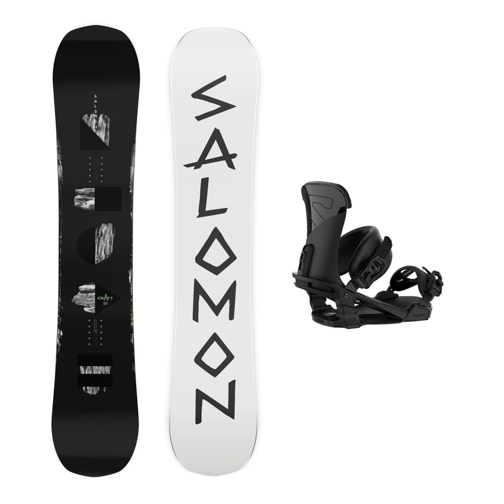 Craft inkl. Trigger All Mountain Snowboard avec fixations Salomon 494557819220 Couleur noir Longueur 162W Photo no. 1