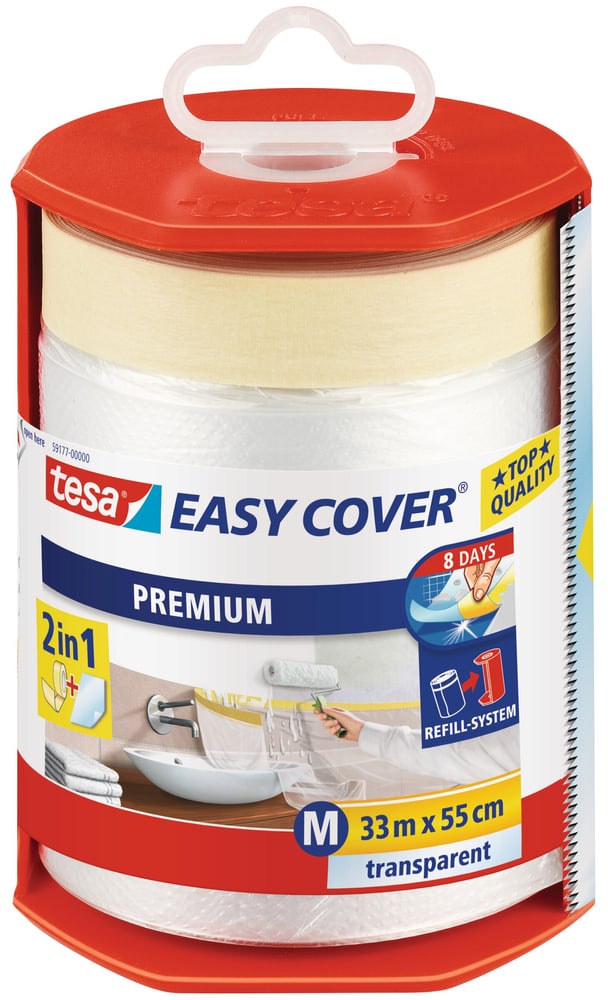Easy Cover® PREMIUM Film - M, dérouleur avec 33m:550mm Rubans de masquage Tesa 676768400000 Photo no. 1