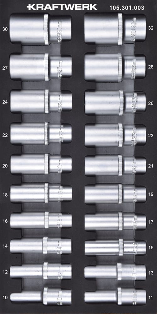 Steckschlüsseleinsatz sechskant Einlage Werkzeugkoffer KRAFTWERK 601340300000 Bild Nr. 1
