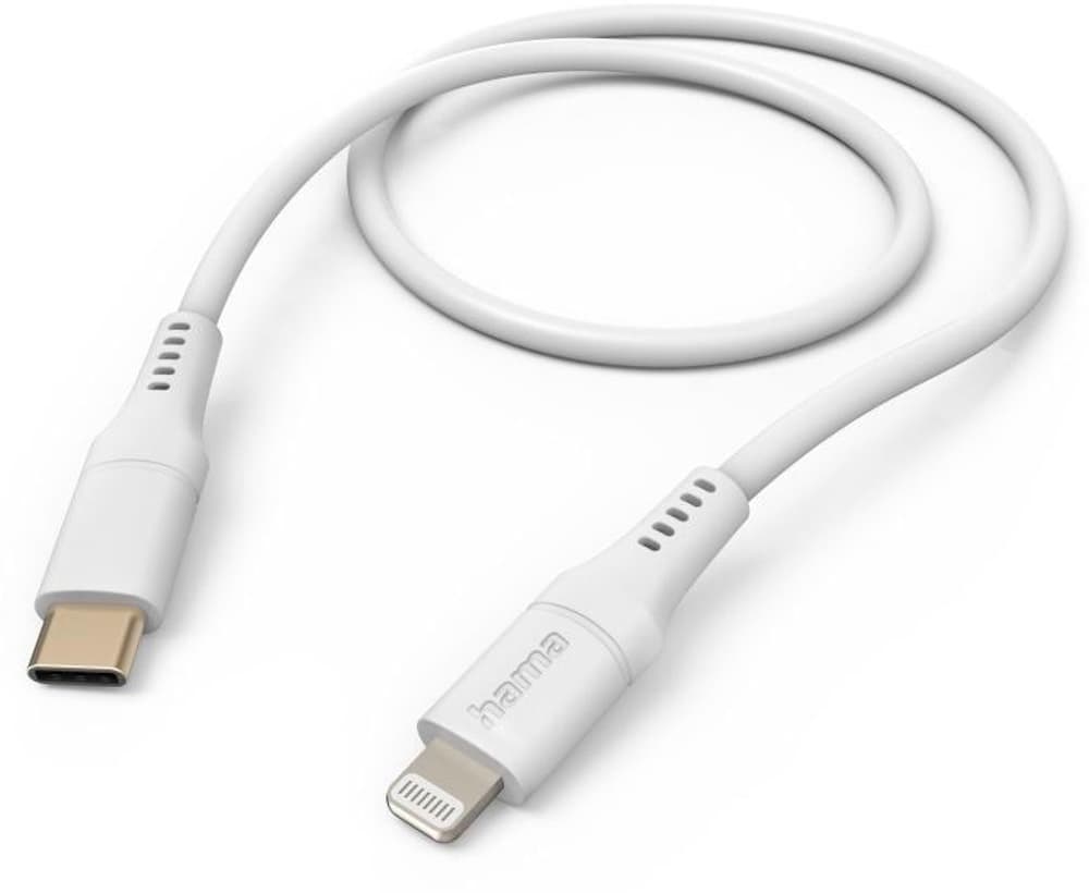 Flexible, USB-C - Lightning, 1,5 m, silicone, blanc Câble de recharge Hama 785300173103 Photo no. 1
