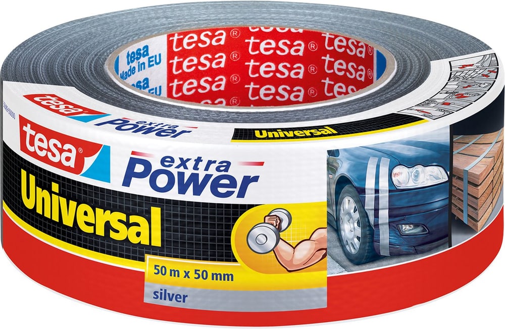 Gewebeband Extra Power grau 5cm x 10m Gewebeband Tesa 673001400000 Farbe Grau Bild Nr. 1