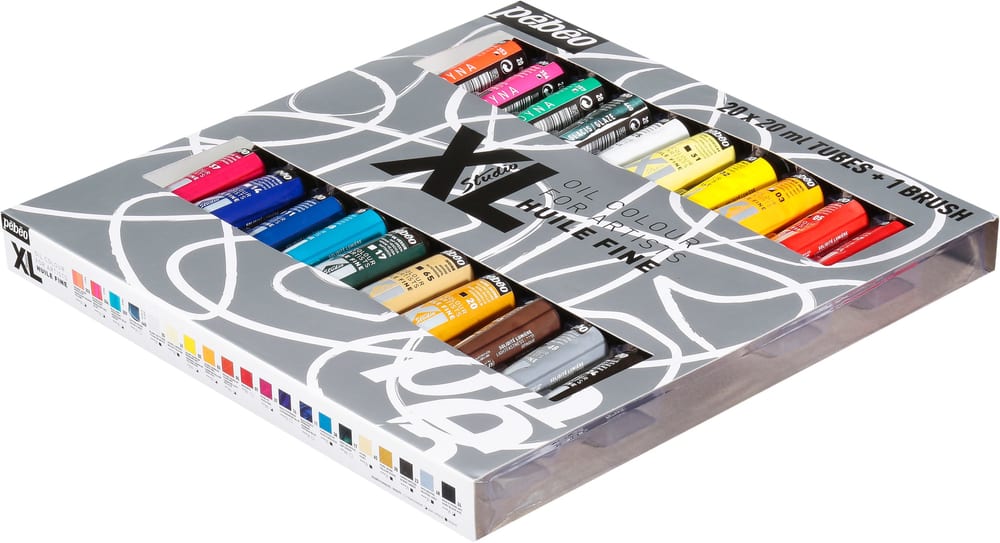Huile Xl Pack + Brosse Set di colori ad olio Pebeo 663664100000 N. figura 1