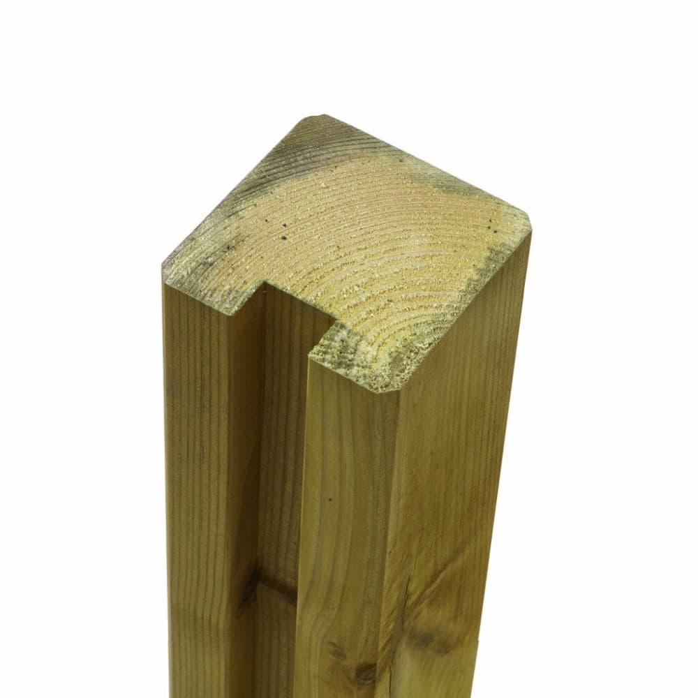 Palo profilato 1 scanalatura 9x9x186 cm Impregnato a pressione Palo di legno PLUS 669700109185 N. figura 1