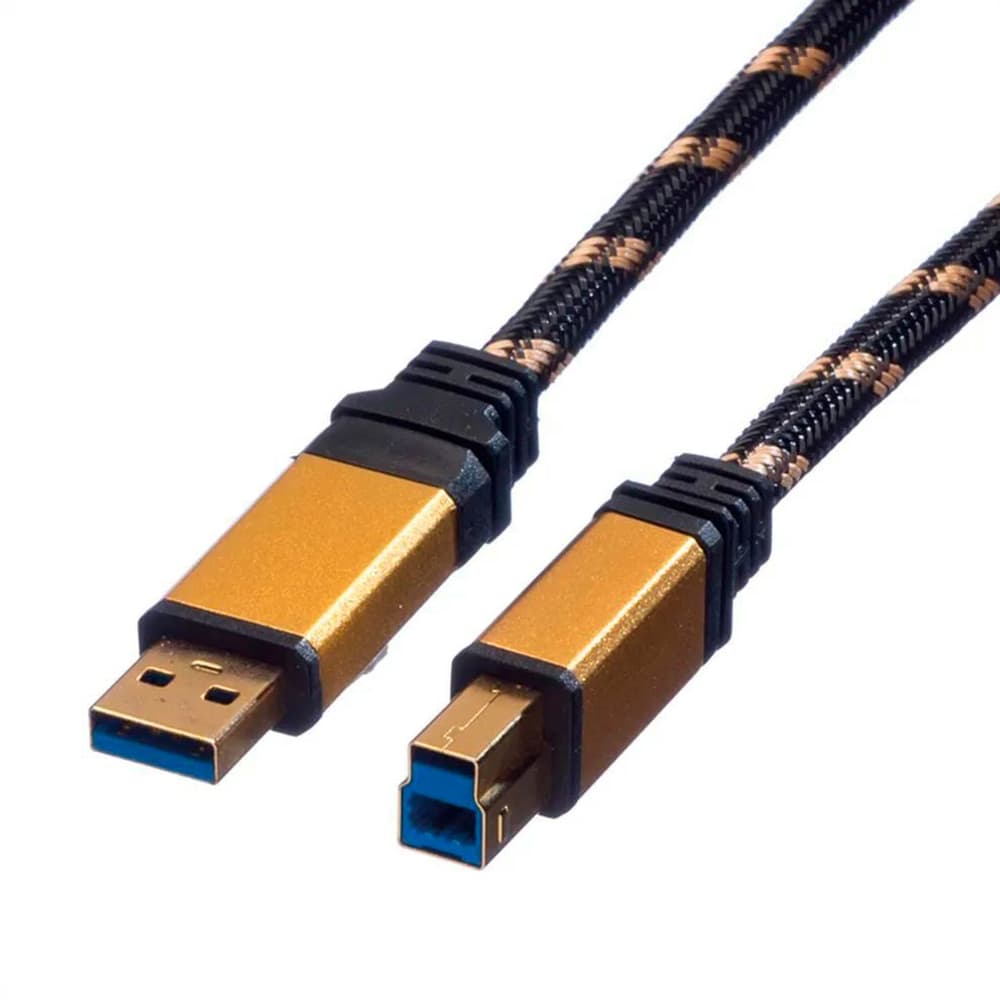 Gold USB 3.0 / Typ A-B (0.8m) Cavo USB roline 785300182223 N. figura 1