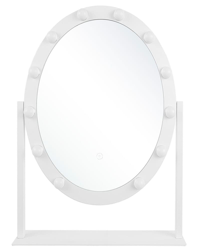 Specchio a LED bianco 50 x 60 cm ROSTRENEN Specchio per make-up Beliani 669700118099 N. figura 1