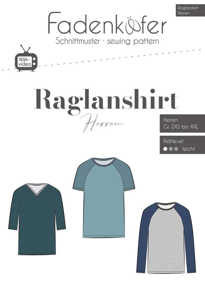 Papierschnittmuster Raglanshirt Schnittmuster Fadenkäfer 669700125672 Bild Nr. 1