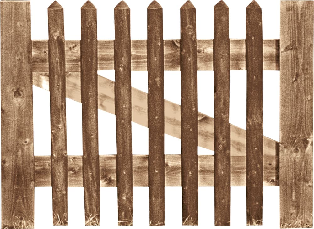 Cancello per steccato a palizzata Staccionata in legno 647012300000 N. figura 1