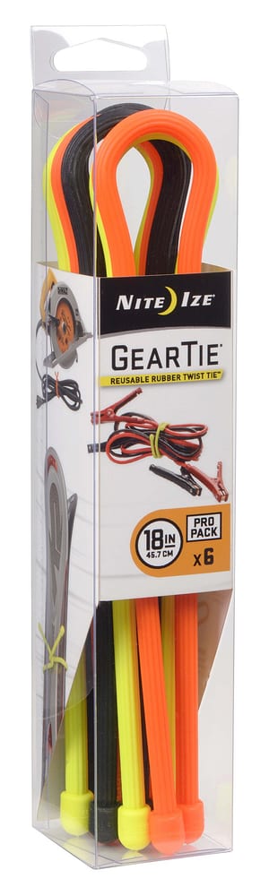 GearTie 18'' ProPack 3 couleurs Attache câbles Nite Ize 612130100000 Photo no. 1