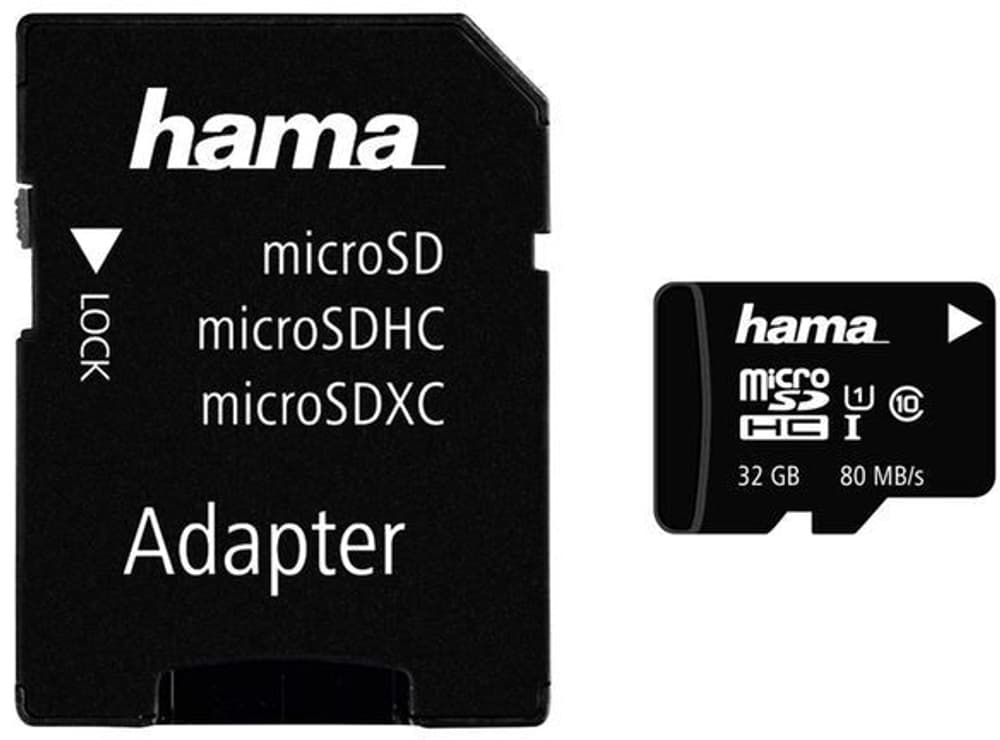 32GB Class 10 UHS-I 80MB / s + Adapter / Foto Micro SD Hama 785300172198 Photo no. 1