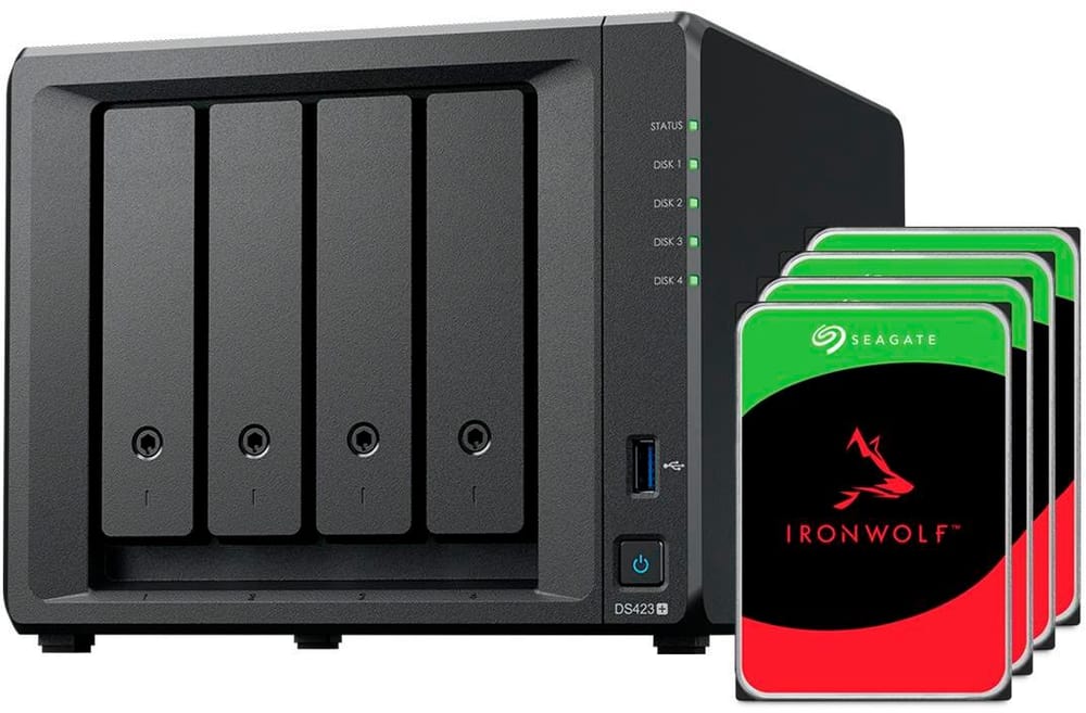 NAS DiskStation DS423+ 4-bay Seagate Ironwolf 16 TB Stockage réseau (NAS) Synology 785302429604 Photo no. 1