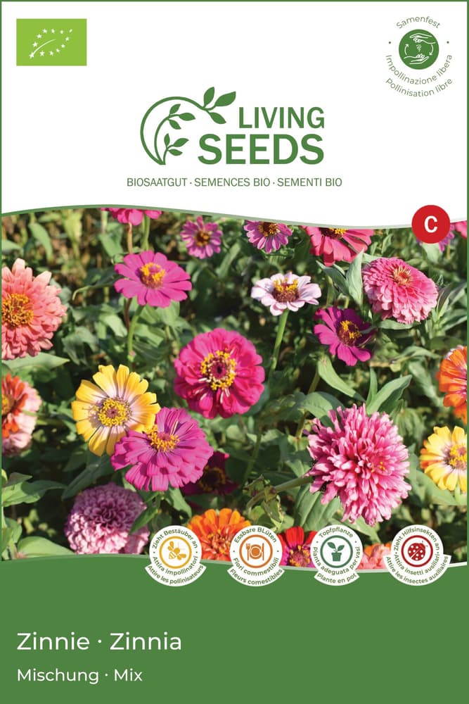 Zinnias Semences de fleurs Living Seeds 650273400000 Photo no. 1